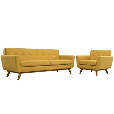 EAST END IMPORTS Engage Armchair and Sofa Set of 2- Citrus EEI-1344-CIT